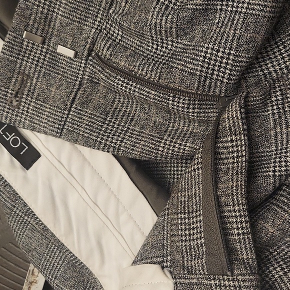LOFT Julie Trouser In Black and White Plaid 10 - Picture 11 of 13